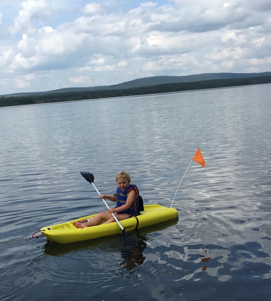 Kid on Kayak
